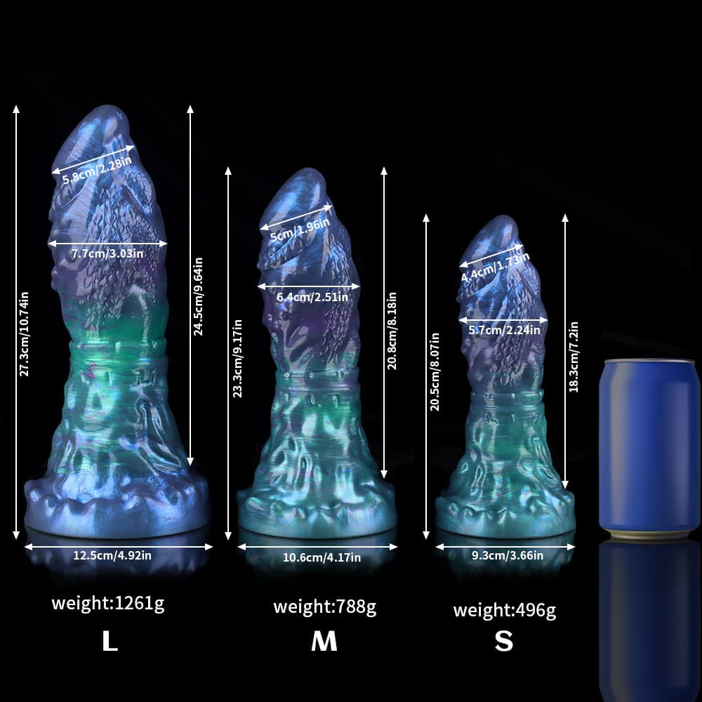 Capricorn Gradient Blue Green Purple Fantasy Dildo