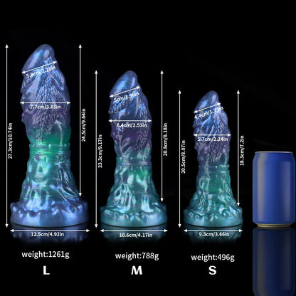 Capricorn Gradient Blue Green Purple Fantasy Dildo