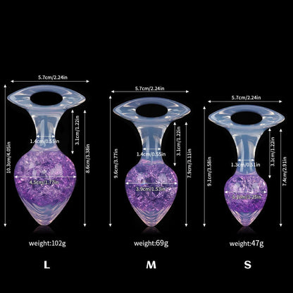Heart Crystal Butter Plugs - 9Colors