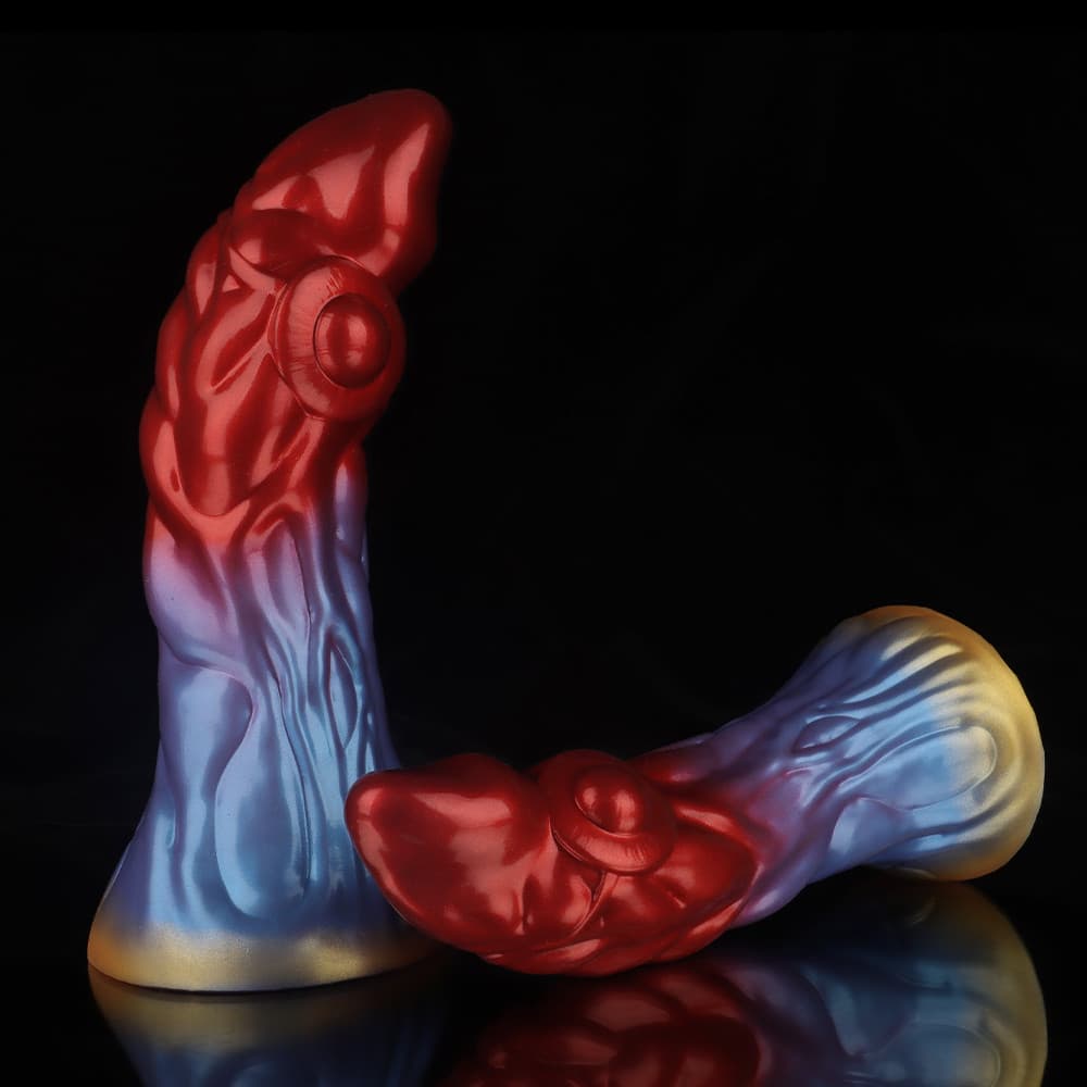 Sagittarius Gradient Red Purple Gold Dildo