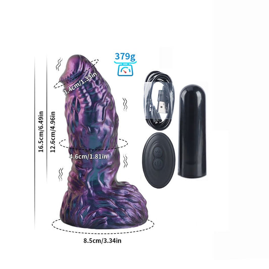 Pangolin Blue Purple Vibrating Dildo