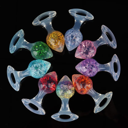 Heart Crystal Butter Plugs - 9Colors