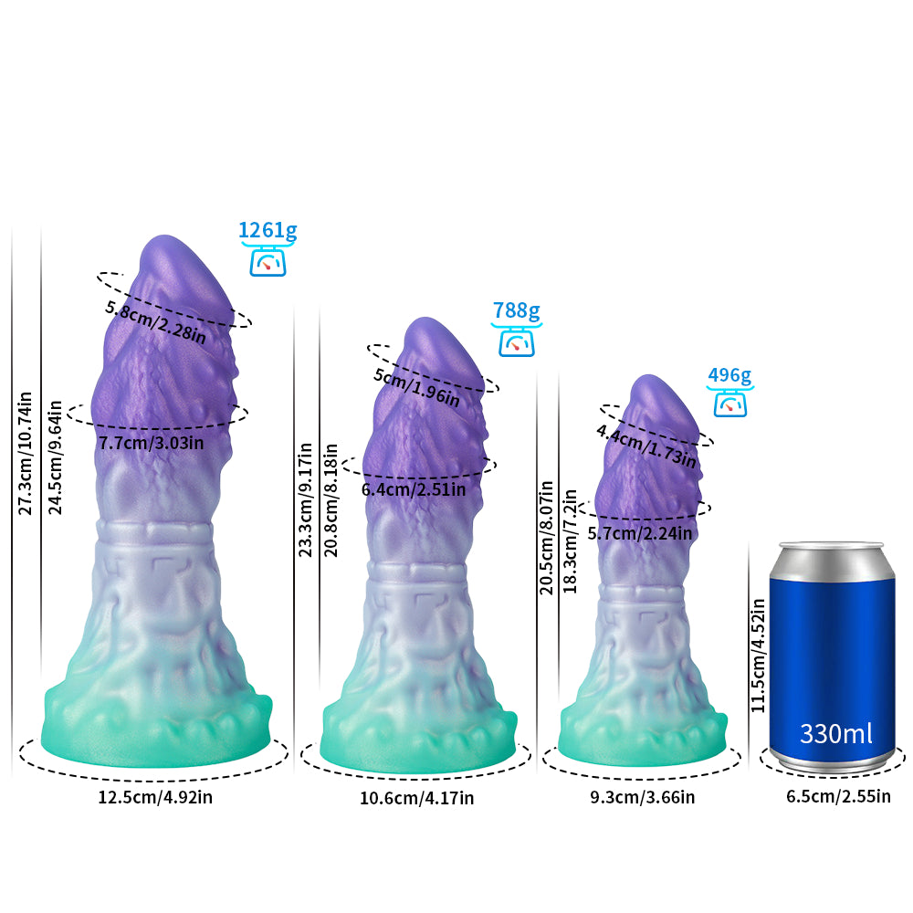 Capricorn Purple White Green Fantasy Dildo