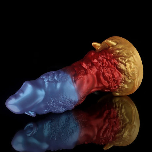 Leo Gradient Red Purple Gold Fantasy Dildo