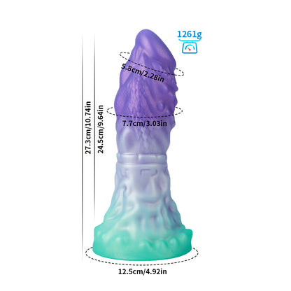 Capricorn Purple White Green Fantasy Dildo