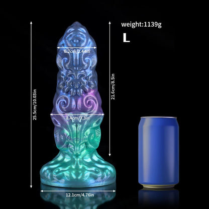 Aries Gradient Blue Gree Purple Fantasy Dildo