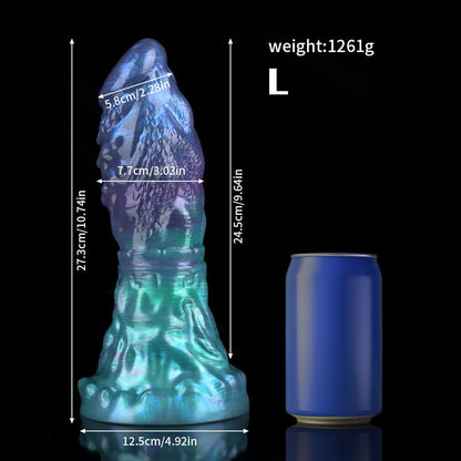 Capricorn Gradient Blue Green Purple Fantasy Dildo