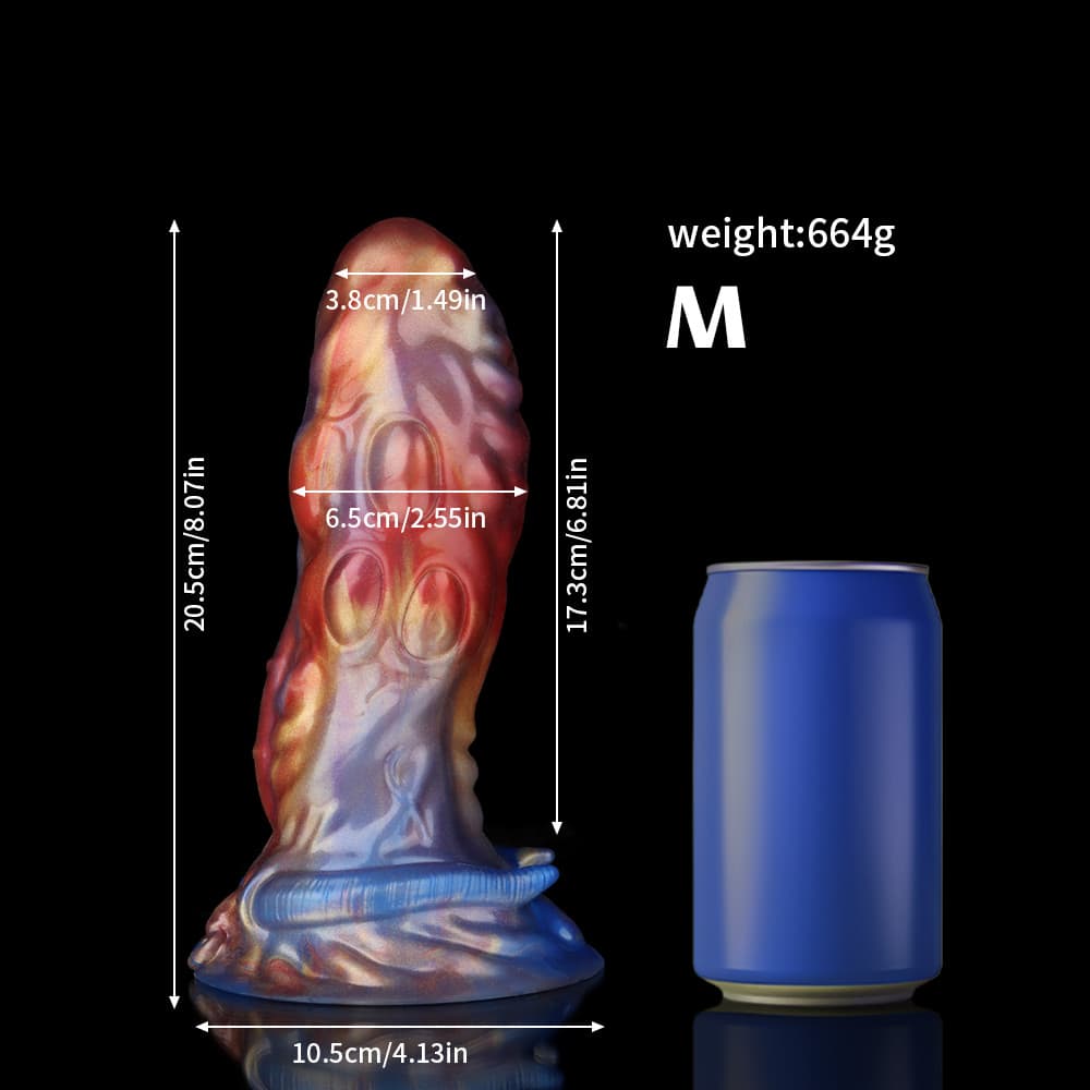 Taurus Gold Red Blue Dildo - Zodiac Dildo