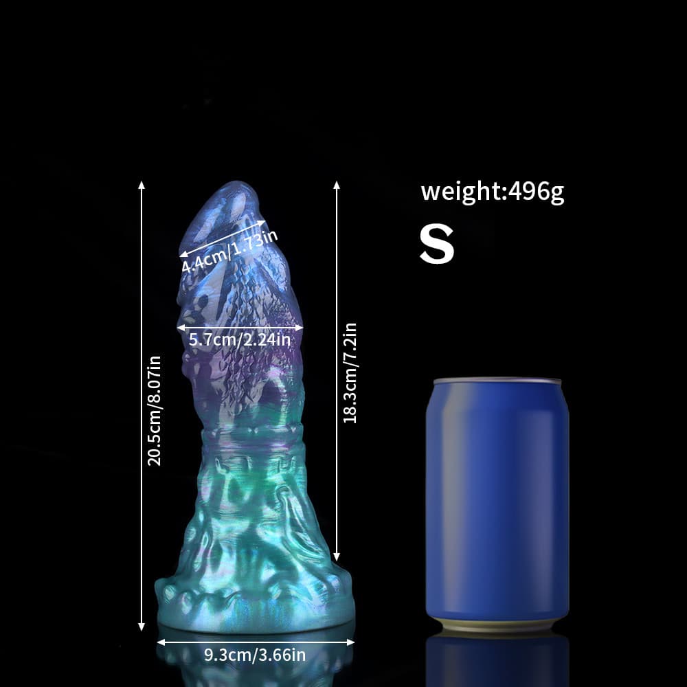 Capricorn Gradient Blue Green Purple Fantasy Dildo