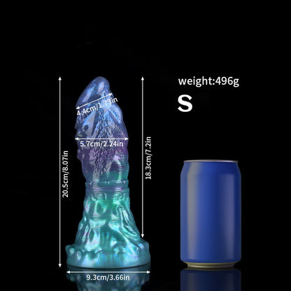 Capricorn Gradient Blue Green Purple Fantasy Dildo